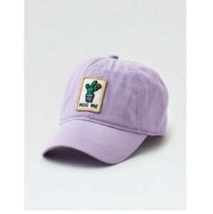 AE Womens Purple Ball Cap  "Hug Me" cactus patch